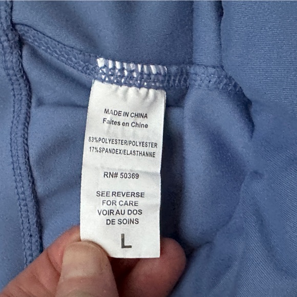 Jockey leggings (thick warm) size L- light blue, capri, w/front hideaway pocket - Picture 2 of 7